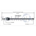 Surtrack Axle Cv Axle Shaft, Ch-8221 CH-8221